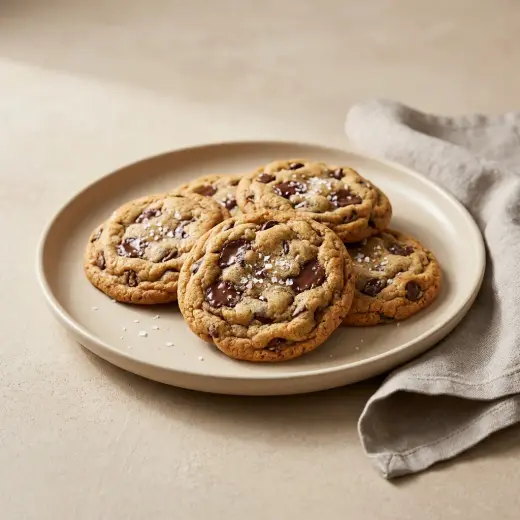 Airfryerissa paistettuja cookies-keksejä, joissa on suklaanappeja