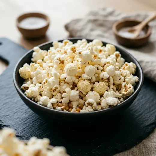 Kulhollinen kotitekoista popcornia