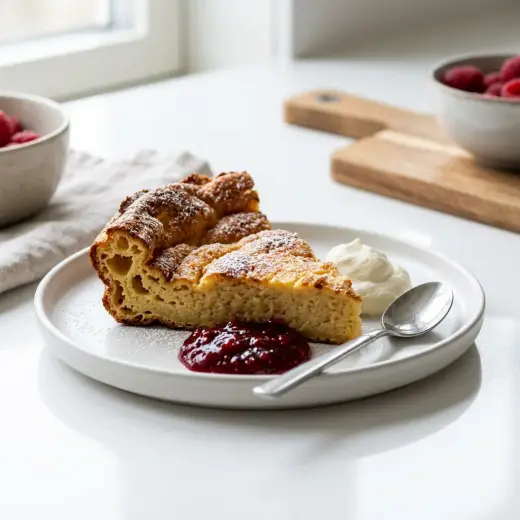 Uunipellillä paistettu kullanruskea pannukakku