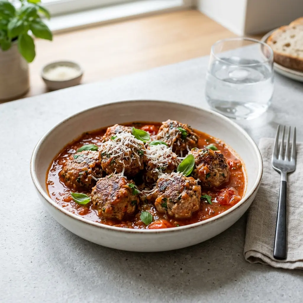 Valmis italialaiset lihapullat tarjoiltuna herkullisesti kotikeittiön tapaan