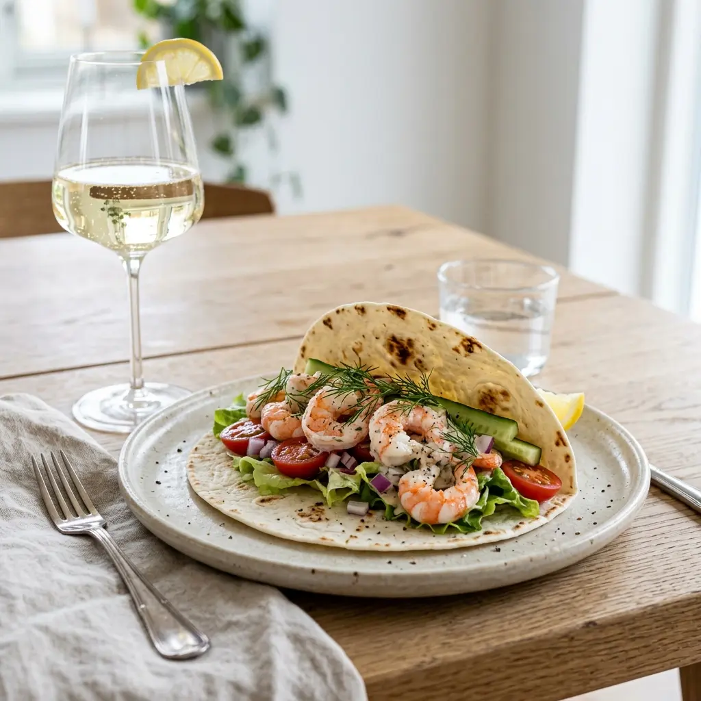 Valmis tortilla katkaravuilla tarjoiltuna herkullisesti kotikeittiön tapaan