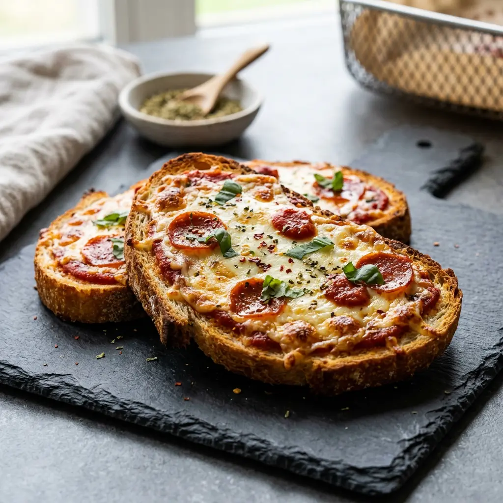 Kuva reseptistä Pizzapaahtoleipä airfryerissa valmiina leipänä tai leivonnaisena